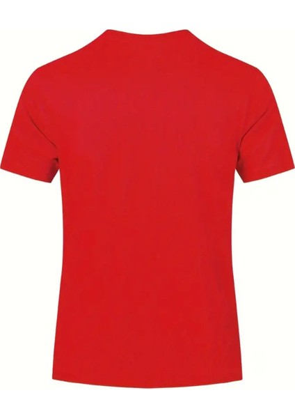 Unisex Pamuklu Sihirli Çizgi Ön Baskılı Tasarım Tshirt fiyatları