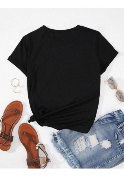 Unisex Pamuklu Choose Happy Kalp Ön Baskılı Tasarım Tshirt fiyatları