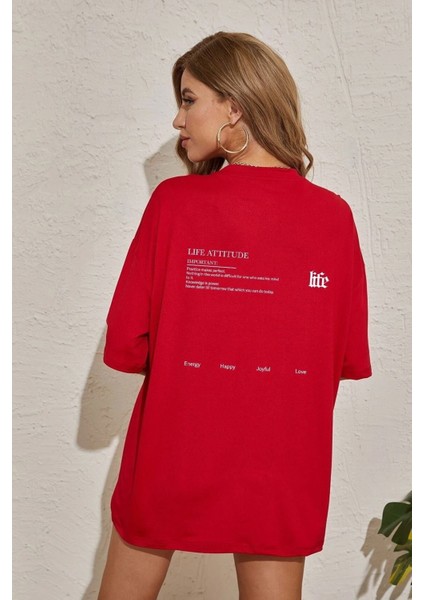 Unisex Life Baskılı Tasarım Tshirt