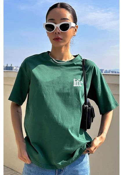 Unisex Life Baskılı Tasarım Tshirt fiyatları