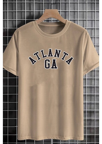 Unisex Atlanta Baskılı Tasarım T-Shirt