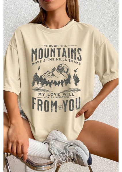 Unisex Mountains From You Baskılı Tasarım Tshirt modelleri