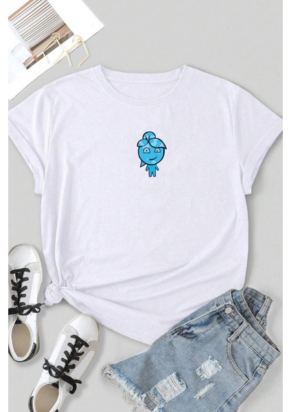 Unisex Su Avatar Baskılı Tasarım T-Shirt