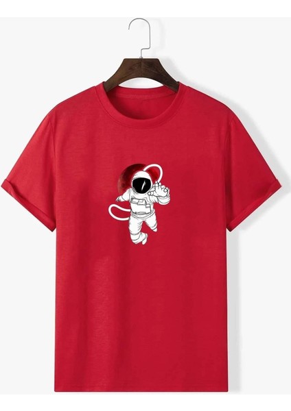 Unisex Nasa Baskılı Tasarım Tshirt