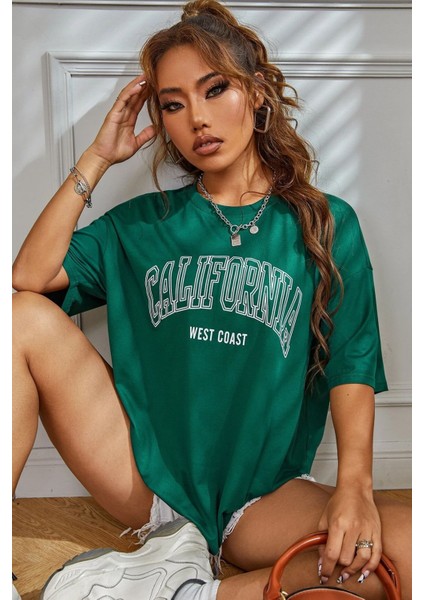 Unisex California West Coast Baskılı Tasarım Tshirt modelleri