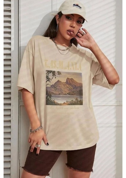 Unisex Tasmania Baskılı Tasarım Tshirt fiyatları