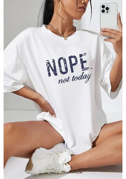 Unisex Not Today Baskılı Tasarım Tshirt fiyatları