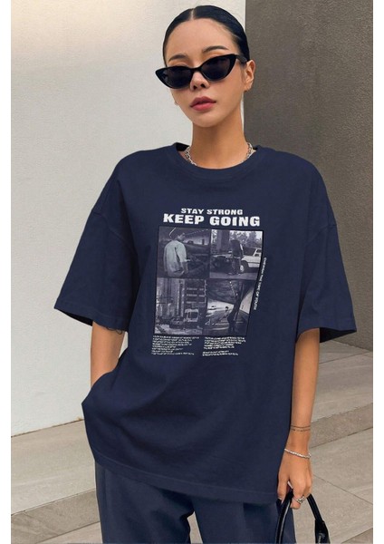 Unisex Keepgoing Baskılı Tasarım Tshirt fiyatları