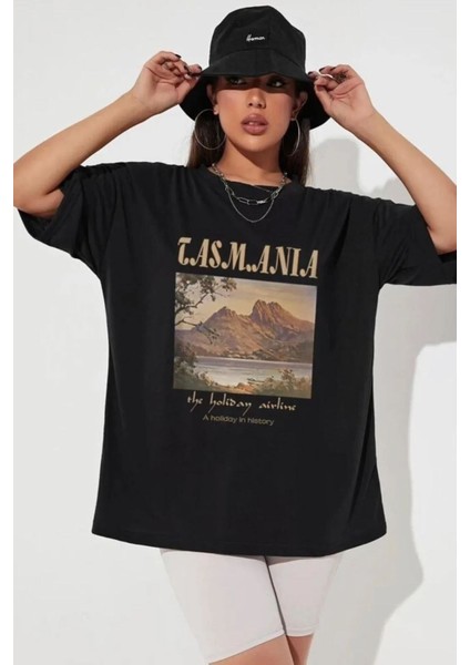 Unisex Tasmania Baskılı Tasarım Tshirt fiyatları