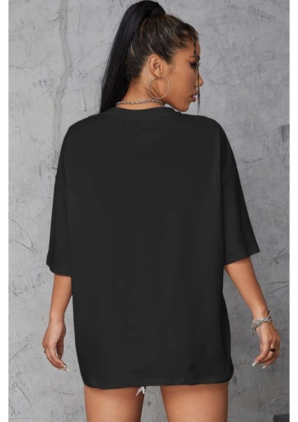Unisex Kalp Baskılı Tasarım Tshirt
