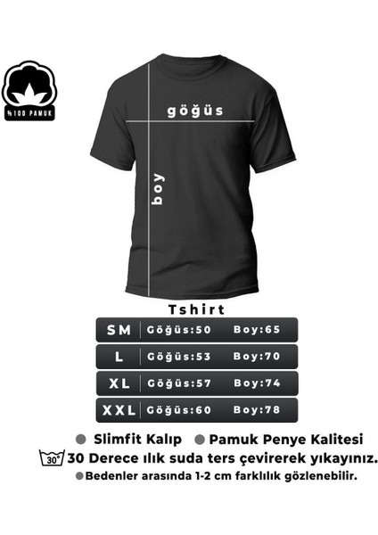 Unisex Kalp Baskılı Tasarım Tshirt
