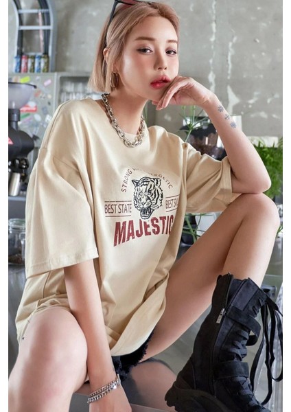 Unisex Majestic Baskılı Tasarım Tshirt fiyatları