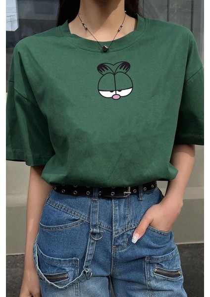 Unisex Garfield Baskılı Tasarım Tshirt