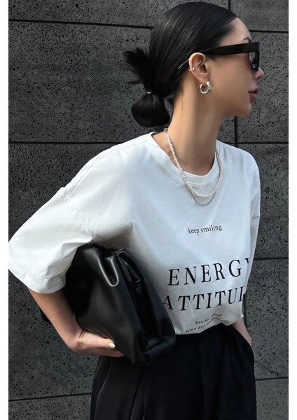 Unisex Energy Baskılı Tasarım Tshirt