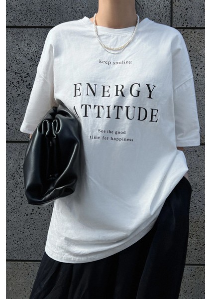 Unisex Energy Baskılı Tasarım Tshirt