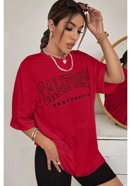Unisex California Baskılı Tasarım Tshirt modelleri