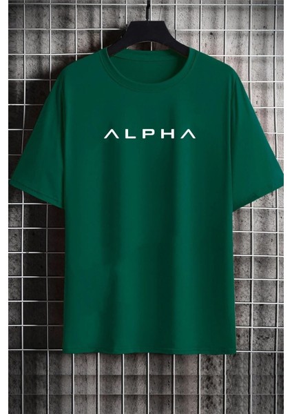Unisex Alpha Baskılı Tasarım Tshirt