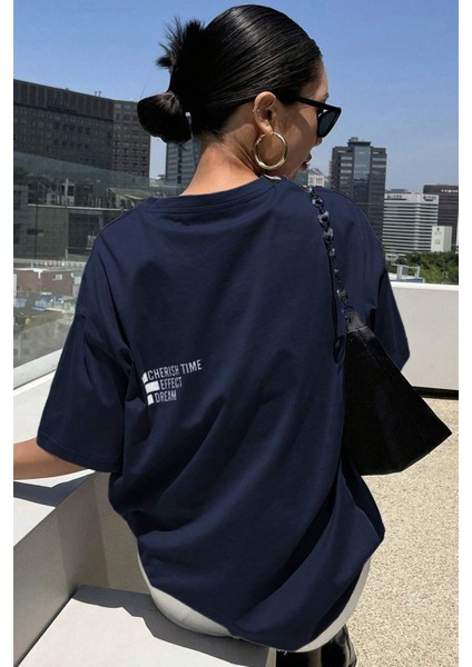 Unisex Cherish Time Effect Dream Baskılı Tasarım Tshirt