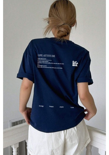 Unisex Life Baskılı Tasarım Tshirt
