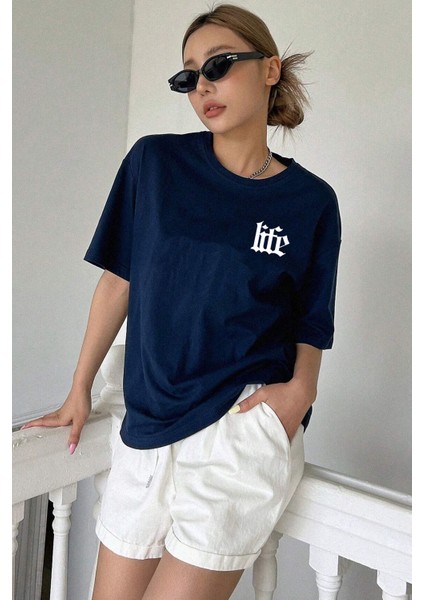 Unisex Life Baskılı Tasarım Tshirt fiyatları