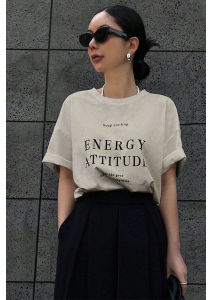 Unisex Energy Baskılı Tasarım Tshirt