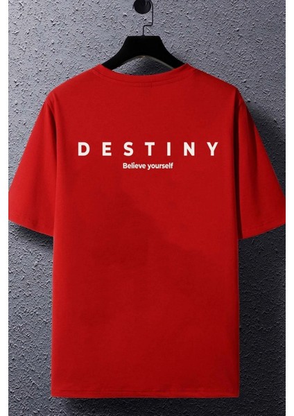 Unisex Destiny Baskılı Kısa Kol T-Shirt