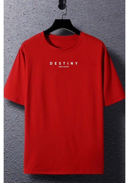 Unisex Destiny Baskılı Kısa Kol T-Shirt fiyatları