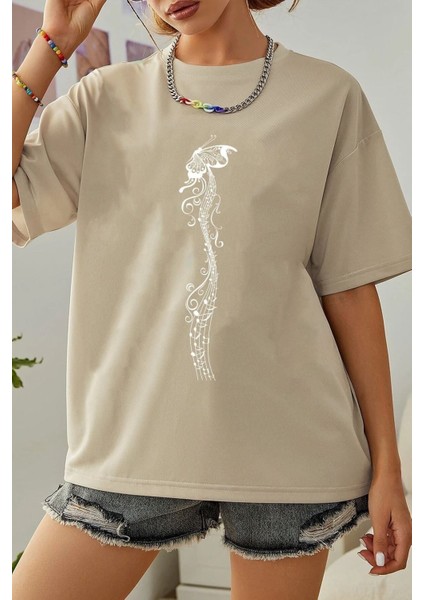 Unisex Butterfly Song Baskılı Tasarım Tshirt