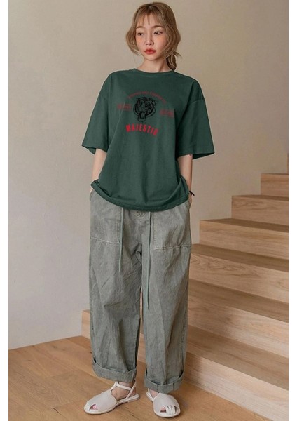 Unisex Majestic Baskılı Tasarım Tshirt