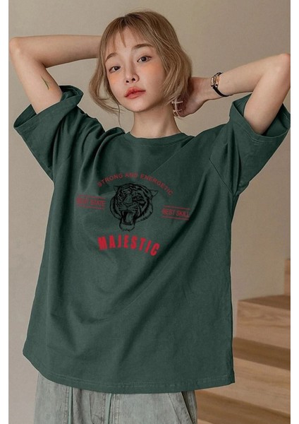 Unisex Majestic Baskılı Tasarım Tshirt fiyatları