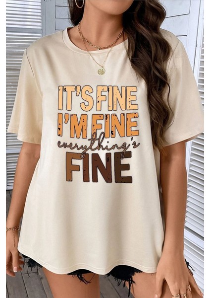 Unisex Fine Baskılı Kısa Kol T-Shirt
