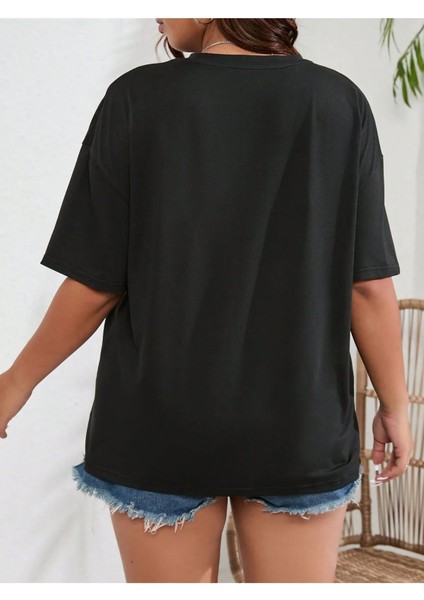 Unisex Pamuklu Eternal Light Ön Baskı Tasarım Kısa Kol Tshirt