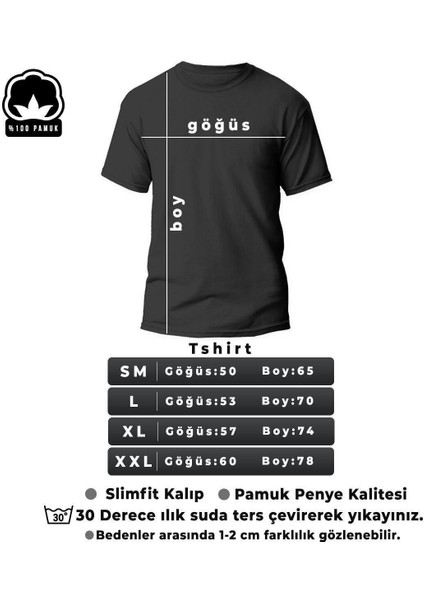 Unisex Pamuklu Eternal Light Ön Baskı Tasarım Kısa Kol Tshirt