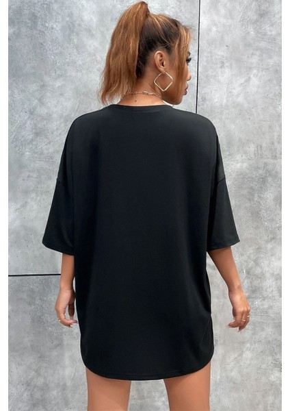 Unisex Blue Butterfly Baskılı Kısa Kol T-Shirt modelleri