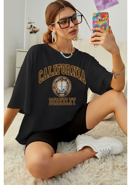 Unisex California Baskılı Kısa Kol T-Shirt