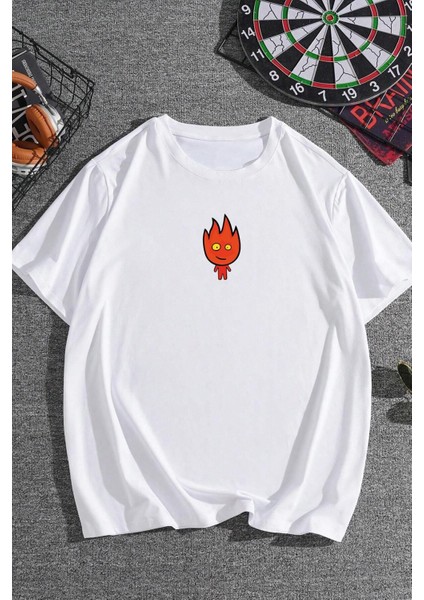 Unisex Ateş Avatar Baskılı Tasarım Tshirt
