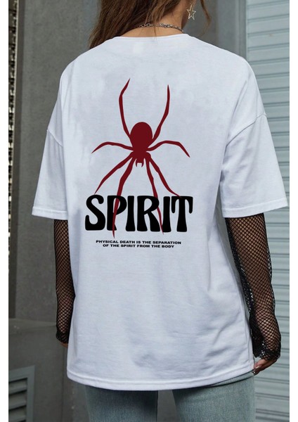 Unisex Spirit Baskılı Tasarım Tshirt