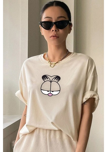 Unisex Garfield Baskılı Tasarım Tshirt