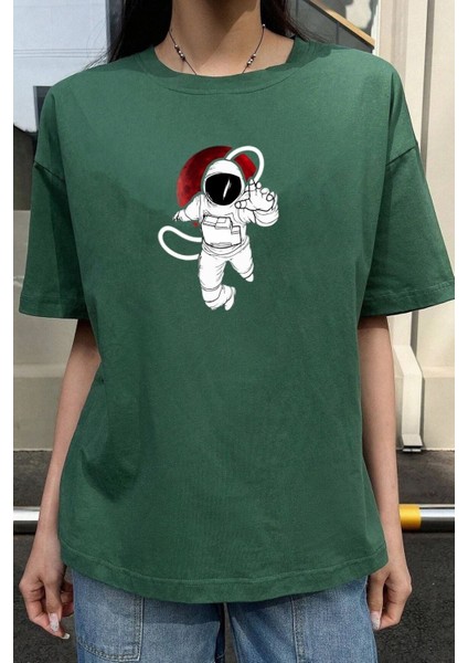 Unisex Nasa Baskılı Tasarım Tshirt