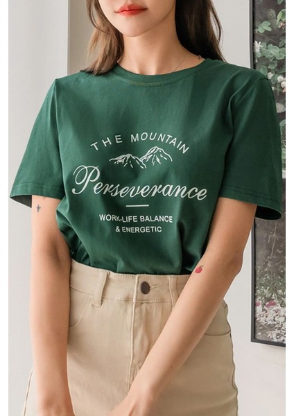 Unisex The Mountain Baskılı Tasarım Tshirt