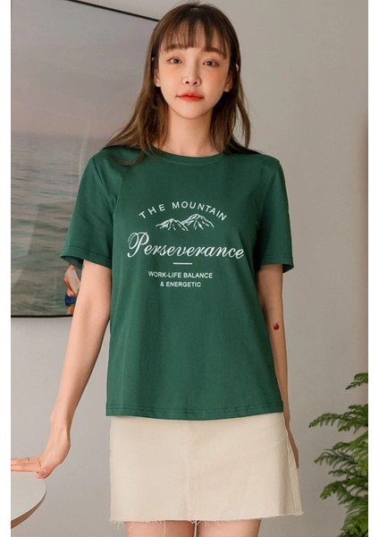 Unisex The Mountain Baskılı Tasarım Tshirt fiyatları