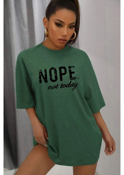Unisex Not Today Baskılı Tasarım Tshirt