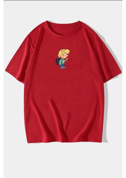 Unisex Cedric Üzümlü Kekim Baskılı Kısa Kol T-Shirt