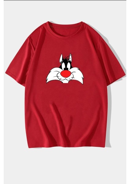 Unisex Sylvester Baskılı Kısa Kol T-Shirt