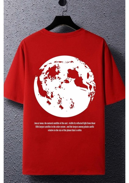 Unisex The Moon Baskılı Kısa Kol T-Shirt