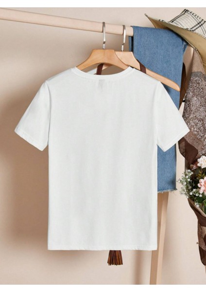 Unisex Pamuklu Eriyen Kalpler Baskılı Tasarım T-Shirt fiyatları