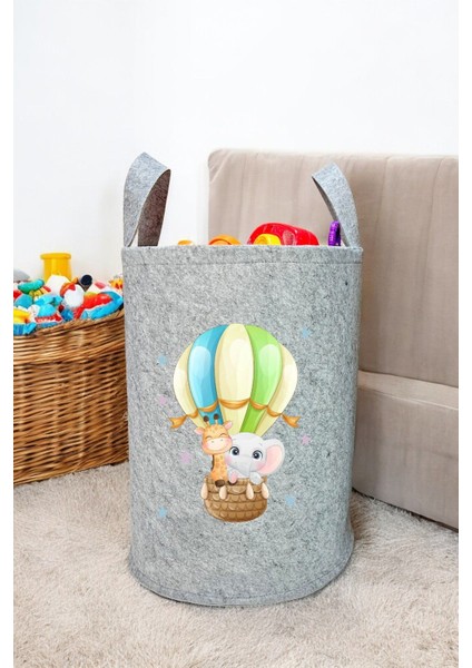 Unisex Balon Fil Bebek Çocuk Odası Düzenleyici Saklama Kutusu Oyuncak Kirli Sepeti 50X40 cm
