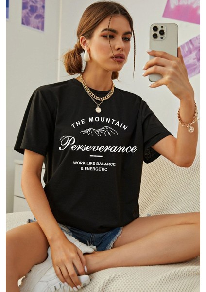 Unisex The Mountain Baskılı Tasarım Tshirt
