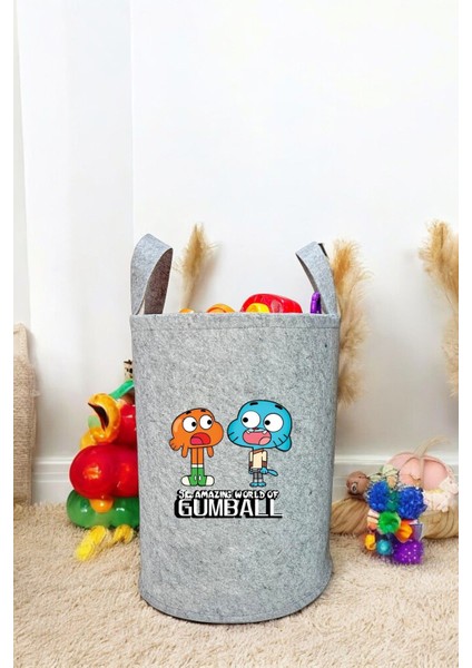 Unisex Gumbal Bebek Çocuk Odası Düzenleyici Saklama Kutusu Oyuncak Kirli Sepeti 40X35 cm
