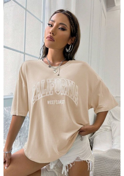 Unisex California West Coast Baskılı Tasarım Tshirt fiyatları